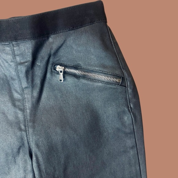 NWT Blank NYC Black Coated Denim Pull-On Zipper Detail Legging Size 25 - Picture 10 of 16